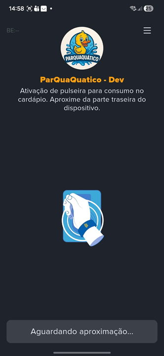 Tela de ativação de pulseira