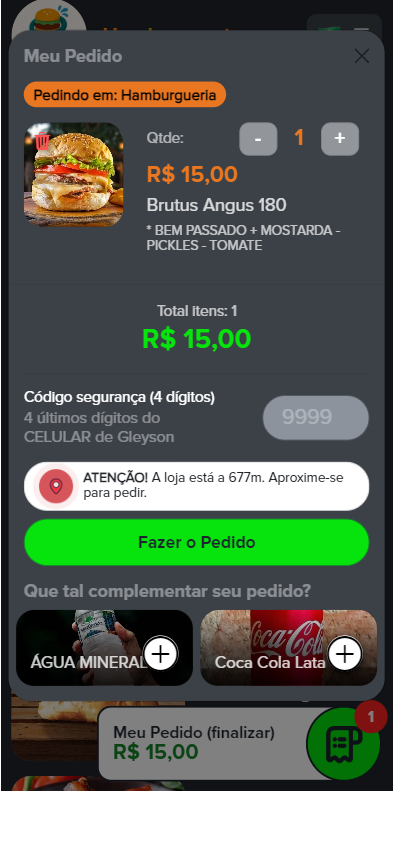 Carrinho inteligente com sugestão de IA