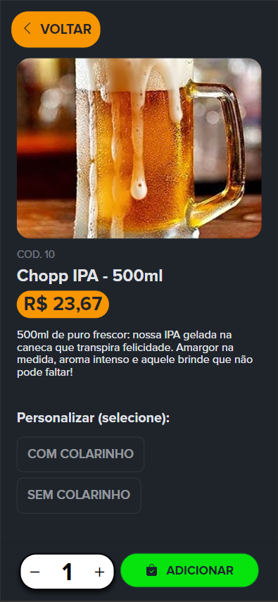 Detalhes do produto com imagem